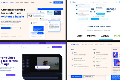 A couple of landing page concepts I designed for devtryb landing page