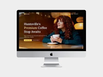 Perkify - coffee shop coffee coffee shop coffeeshop figma design hero section homepage design local business shop small website ui design web design website design