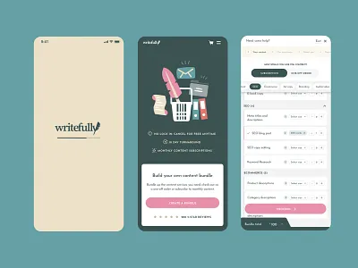 Writefully e-commerce website bundle builder e commerce e commerce ui e commerce website ui