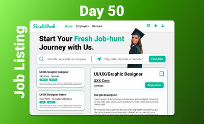 Day #050 Prompt: Job Listing or Hiring #DailyUI #Figma #UIdesign ui