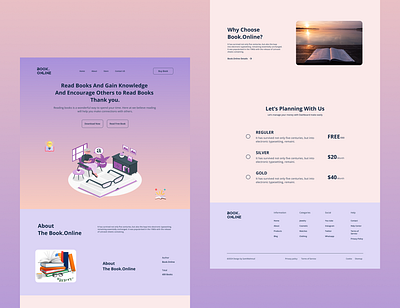 Book Landing Page book landing page design landing page landing page ui landing page uiux landing page ux website website design