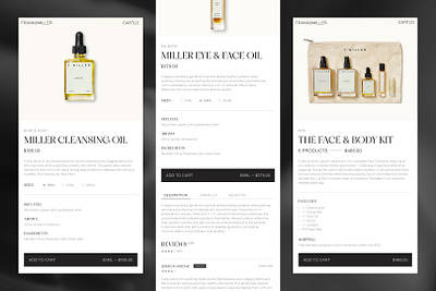 A few ecommerce layout explorations