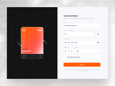 Credit Card Checkout Page credit card checkout dailyui dark mode dayli ui challenge desktop light mode design minimal design night mode design pay paying product design responsive ui ui challenge ui design ux visa card wallet web web design