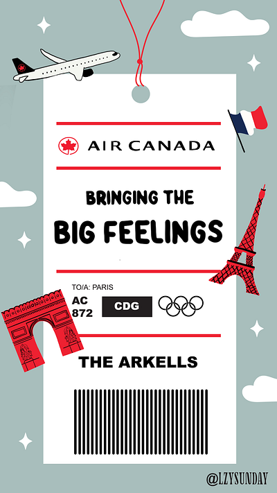 Mural Concept Air Canada air canada mock up mural olympics paris 2024 travel