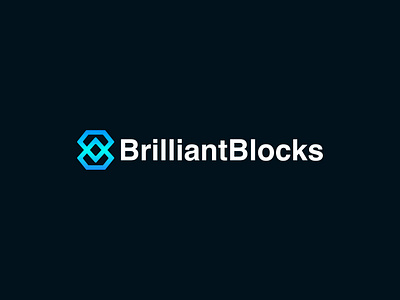 blockchain logo design blockchain blockhainlogo branding brilliantblocks clean crypto crypto logo graphic design logo modern simple simple logo symbol wordmark