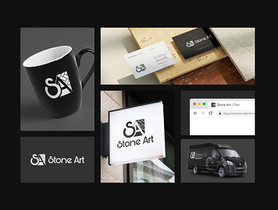 Logo Design for Stone Art brand logo branding custom logo identity logo shubham jadiwal tiles