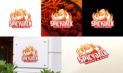 Spicy Jack Wings & More Restaurant logo design by Sidra Azeem bbq logo chicken logo creative logo custom logo dinner logo fast food fire logo food logo graphic design grill logo hotel logo logo design restaurant restaurant logo sidlogodesign sidra azeem spicy food spicy logo wings logo