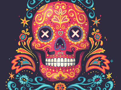 Día de los Muertos - 2 day of the dead día de los muertos fun ill illustrated illustration skull