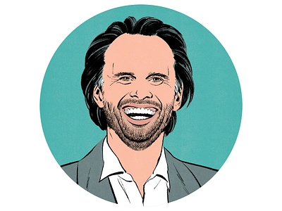 Walton Goggins actor drawing editorial face illustration photoshop portrait texture walton walton goggins