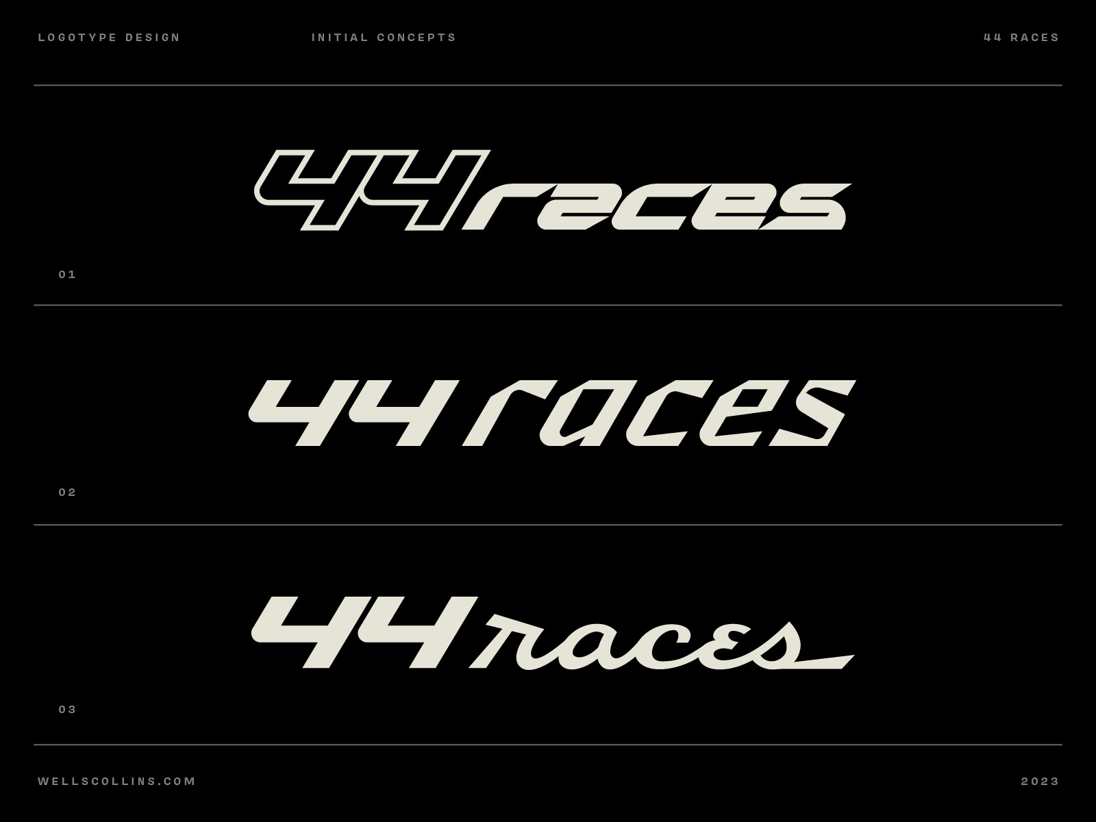 Example of 44 Races Logotype Concepts