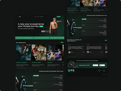 On Fit - Landing Page for a gym company desktop product design ui web design