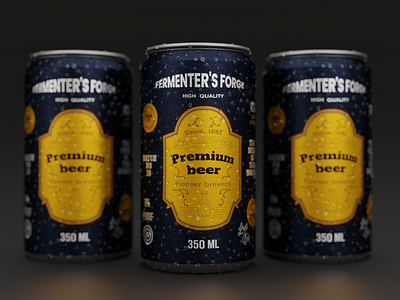 Beer Tin Can Product Design Mockup 3d 3d animation after effects animation beer can blender brand branding cinema 4d design graphic design illustration label design logo motion graphics photoshop product design product page tin can ui