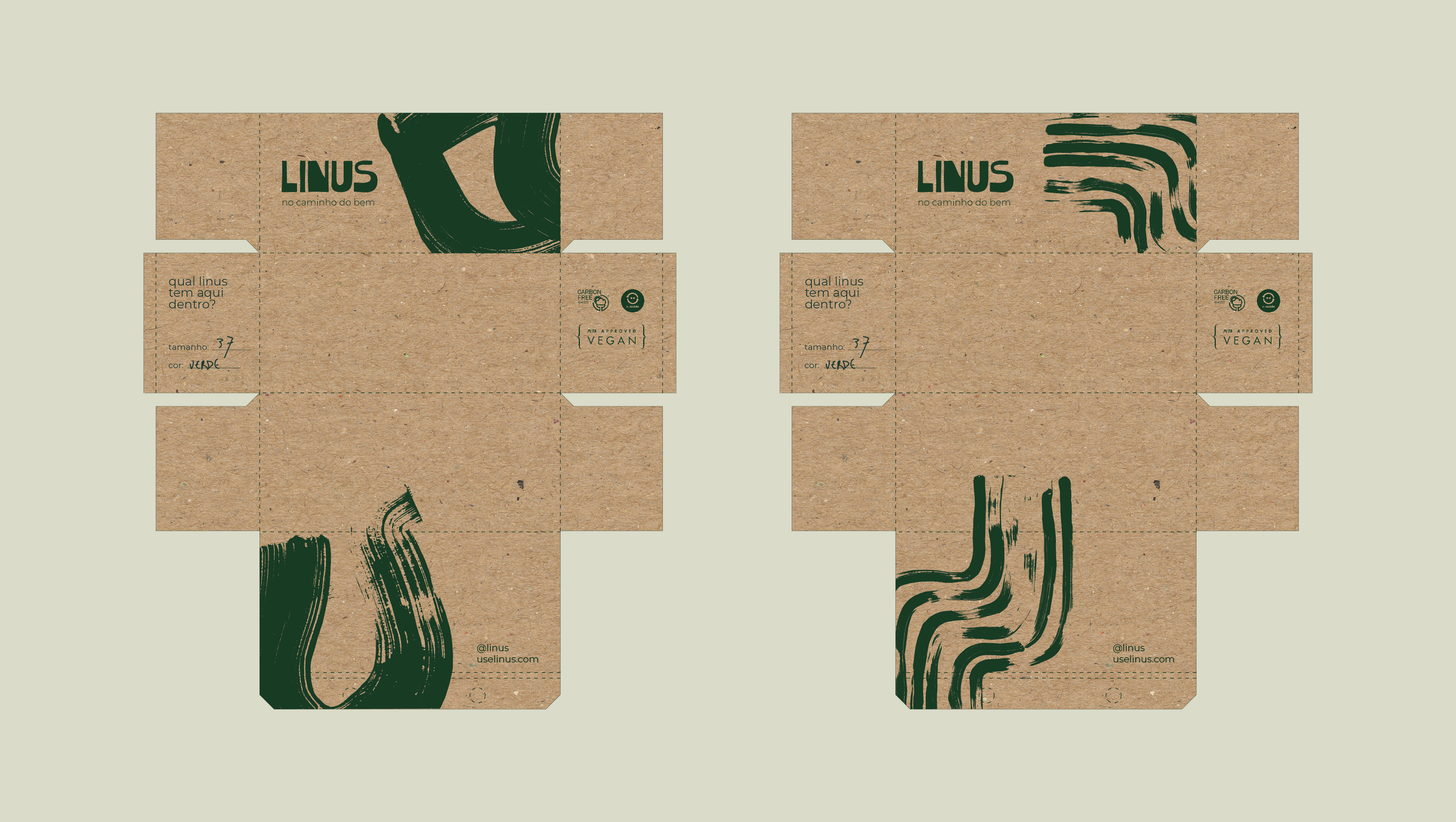 Linus - Branding brand design brand identity branding branding design design eco eco friendly eco packaging graphic design handmade illustration logo logo design packaging paintbrush shoes texture