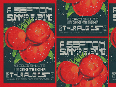 In progress: A Sefton Summer Evening Poster band flyer band graphic band poster concert flyer concert poster event flyer event graphic event poster gig flyer gig graphic gig poster music flyer music graphic music poster show flyer show graphic show poster starry sky summer tomatoes