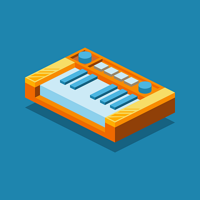 MIDI #5 isometric keyboard midi music sound