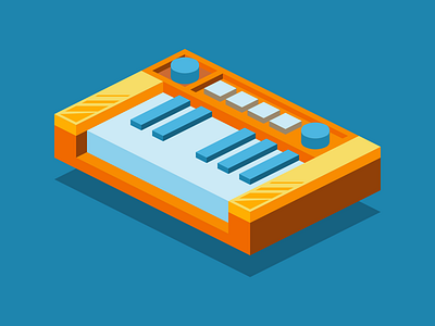 MIDI #5 isometric keyboard midi music sound