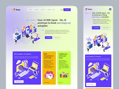 AI Agent Website Landing Page. ai ai agent ai website branding chat gpt clean ui design concept design gpt illustration landing page logo product design ui ui concept ui ux design ux visual design webpage wesite