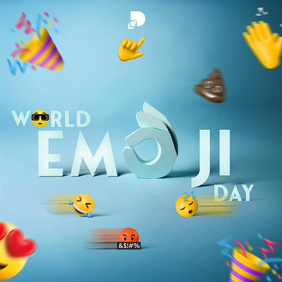 World Emoji Day 3d design emoji emojiday graphic design inspiration instapost social media socialmediapost