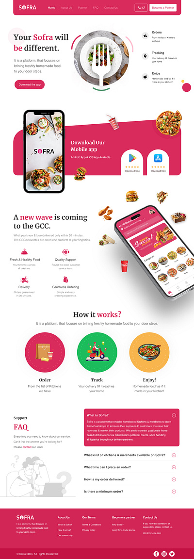 Food Delivery Landing Page app development dubai devicebee food app development food landing page mobile app development uae