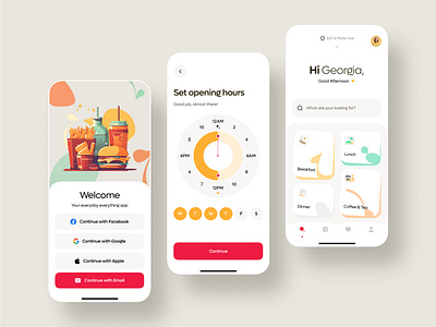 Yummy Food App UI android clean ui delivery food food app food ordering app ios minimal mobile app mobile app design modern order restaurant shop table booking ui design ui ux