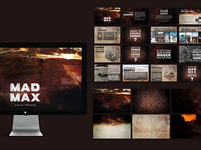Mad Max Video Game: Digital Campaign advertising background campaign design digital campaign graphic design layout layout design mad max pr presentation presentation design public relations textures typography video game