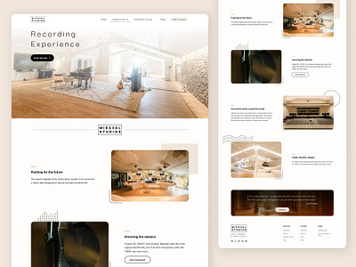 Miraval Studios audio band branding clean design engineering flat graphic design instruments modern music open production recording simple space studio ui web design website