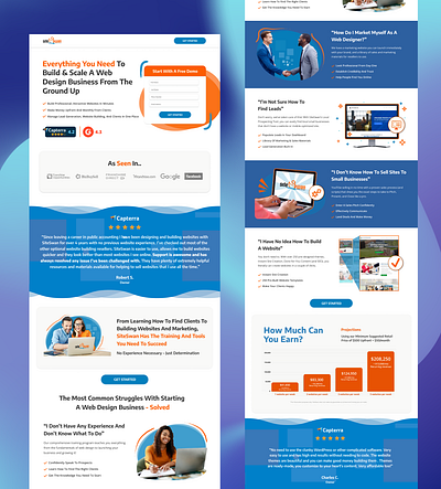 Landing Page for SiteSwan, a Home-Based Web Design Business b2b ads b2b landing page branding graphic design landing page paid social paid social ads paid social landing page saas landing page