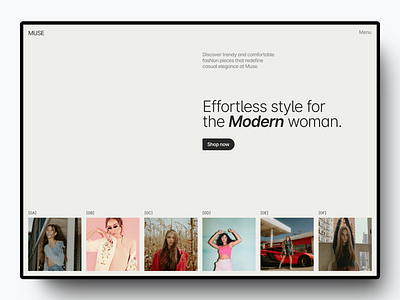 MUSE - Online Fashion Store branding design fashion graphic design landing page online shopify ui web design website