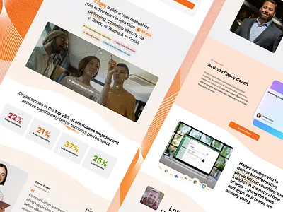 Landing Page for Happy, an AI-Enhanced Coaching Platform b2b ads b2b landing page branding graphic design landing page paid social paid social ads saas ads saas landing page software as a service