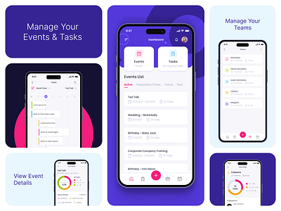 Task Management App Design chart design gantt mobile task task management team management ui