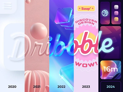 Dribbble 15 15 3d bento birthday branding dashboard dribbble fonts glass jamm logo neumorphism seal stickers unfold wacky web