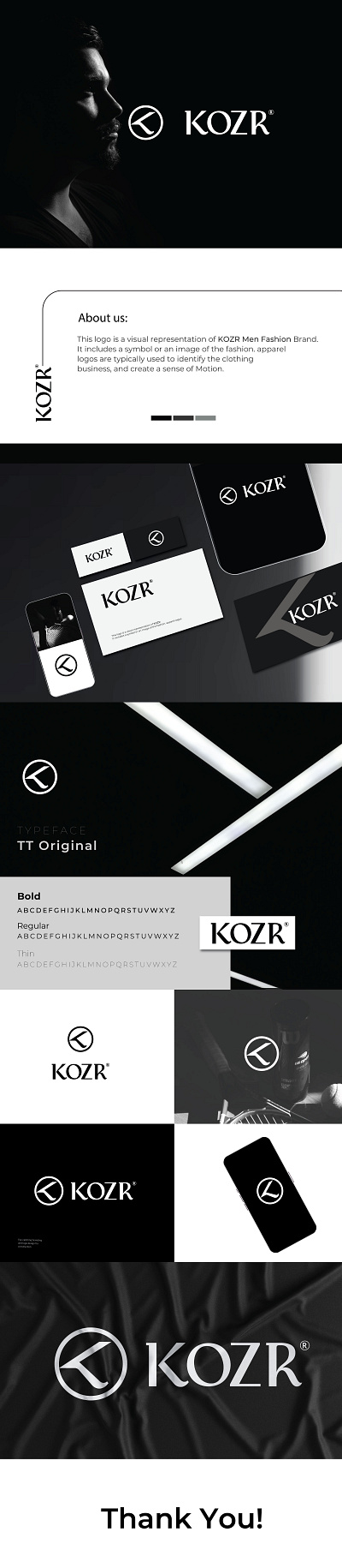 KOZR Clothing brand logo brand identity clothing brand fashion k letter mark kozr letter k logo logo type men men fashion modern logo