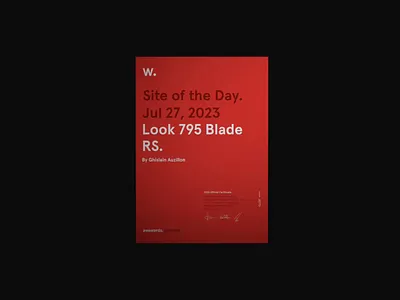 Look • Awards awards awwwards cycle fwa look ui webflow website