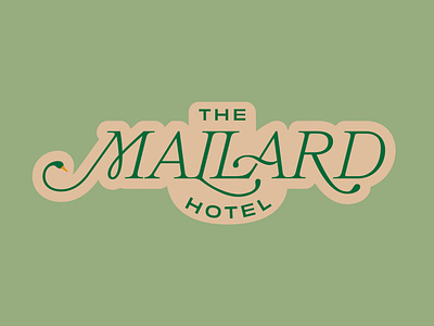 The Mallard Hotel - logo branding design duck graphic design hospitality hotel logo mallard mark script whimsical zakk waleko