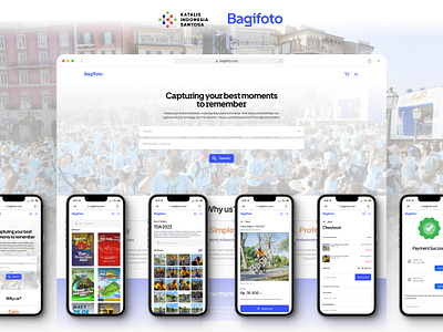 Bagifoto ai bib event landing page marathon market place mobile photos running sport website