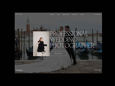 Lilia Posunko, a wedding photographer animation design figma graphic design landing photographer portfolio typography webdesign website