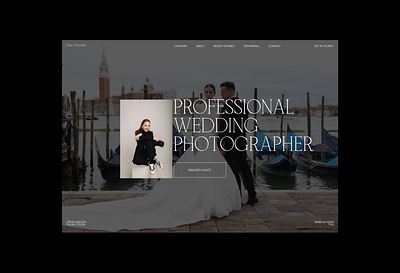 Lilia Posunko, a wedding photographer animation design figma graphic design landing photographer portfolio typography webdesign website