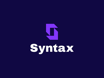 Syntax - Logo Design branding coding design graphic design logo software