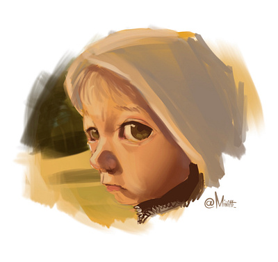 light study boy cute digital golden hour illustration painting