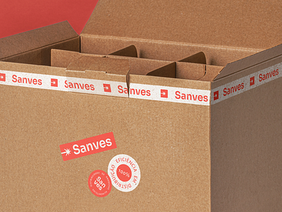 Sanves box brand brand identity branddesign corporate delivery design drink duct tape food graphic design logo mockup visual identity