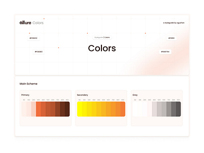 allure Design System Colors animation app branding color colors design designsystem designuiux graphic design illustration landingpage logo ui uiux ux vector web webdesign website