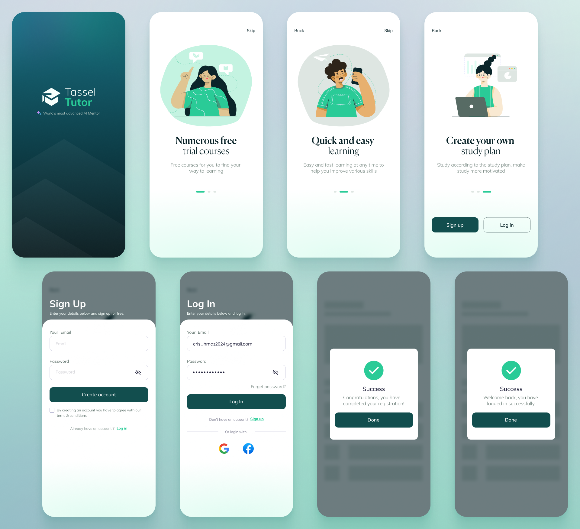 Mobile Onboarding Flows branding graphic design illustration mobileapp product design ui ux visual design