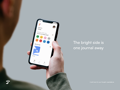 New Case Study – Journaler (Mobile App) app concept design emoji journal app journaling mobile app mood tracker ui