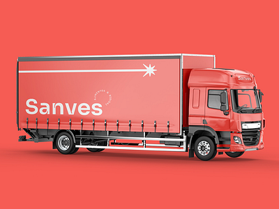 Sanves brand brand identity branddesign corporate delivery design drink food graphic design logo mockup truck visual identity