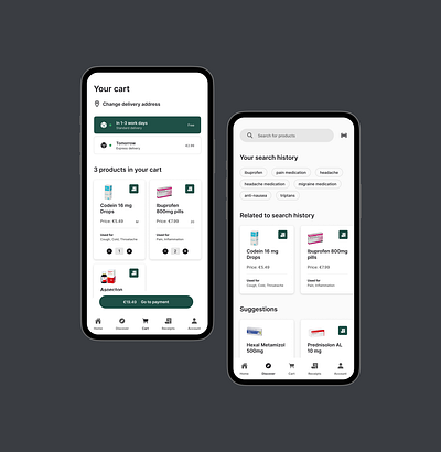 EasyPharma - Easily order medication and get it delivered quick graphic design ui