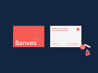 Sanves brand brand identity branddesign business card card corporate delivery design drink food graphic design logo sticker visual identity