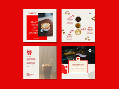 Cafe Canva Template cafe cafe template canva canva template coffee coffee template graphic design ig instagram instagram post template