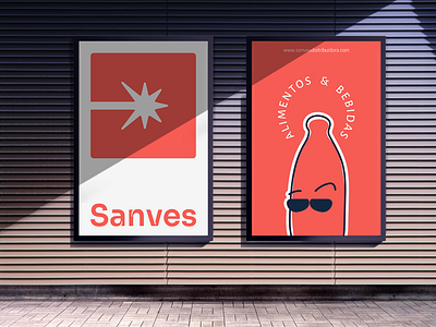 Sanves billboard brand brand identity branddesign corporate delivery design drink food graphic design logo mockup mural poster visual identity