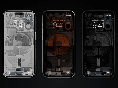 iPhone Teardown/X-Ray Wallpapers 3d animation branding dark design graphic design iphone ui wallpaper