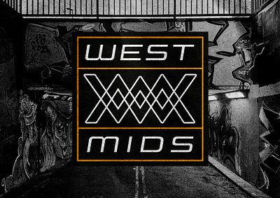 WEST MIDS Sticker badge branding creative mark street art typography west midlands wolverhampton